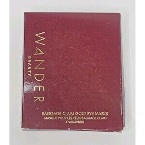 Wander Beauty Baggage Claim Gold Eye Masks 6 Pairs NEW In Box